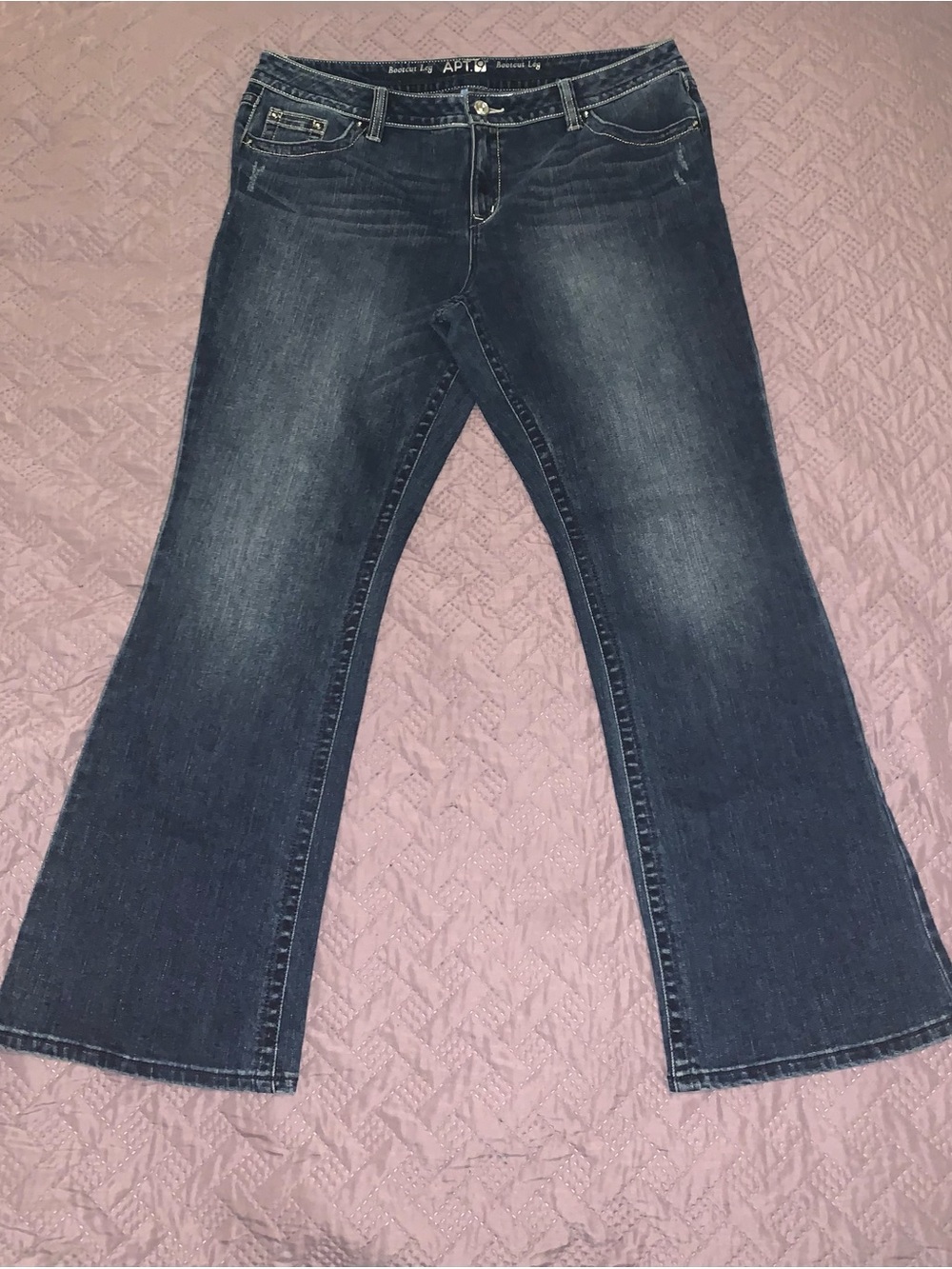 Apt. 9 Women's Dark Blue Flare Jeans